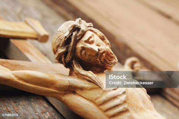 Crucified Jesus Christ On The Cross Stock Photo - Download Image Now - 2015, Adult, Bible