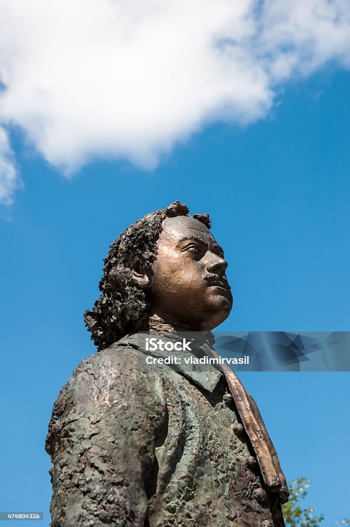 Monument to Peter first emperor of all-Russia Monument to Peter first emperor of all-Russia in the city of Orenburg 2015 Stock Photo