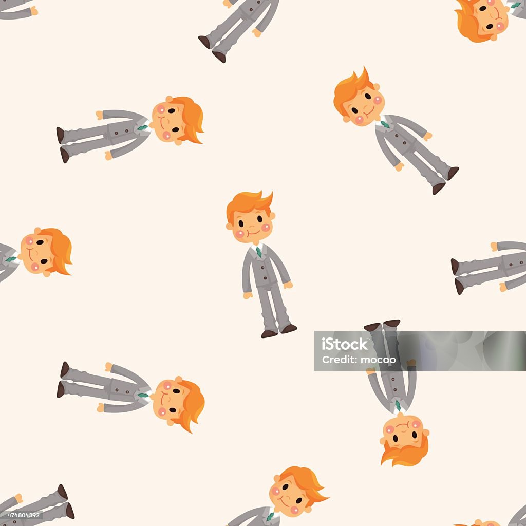 Cartoon Boy Pattern Boy Man Cartoon Seamless Pattern Stock Illustration - Download Image ...