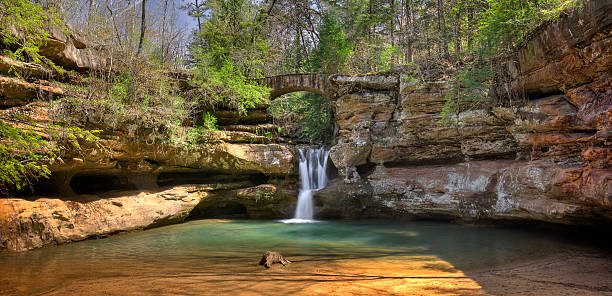 Hocking HIlls Waterfall stock photo