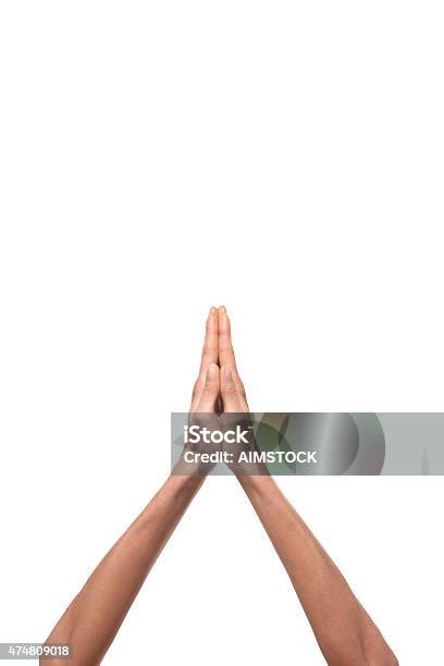 Hands Praying Stock Photo - Download Image Now - 2015, Body Care, Close-up