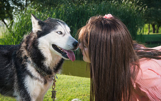 istock girl and her husky 474810191