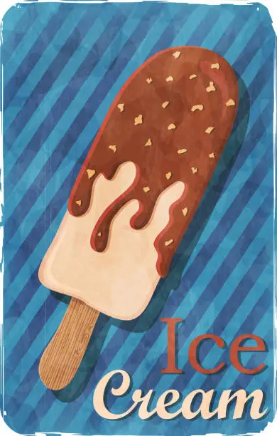 Vector illustration of Ice cream poster