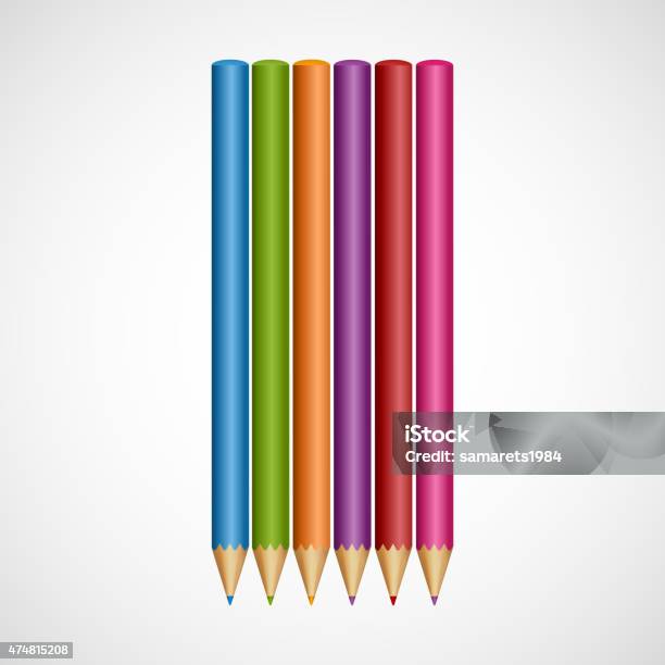 Color Pencils Stock Illustration - Download Image Now - 2015, Art, Art And Craft