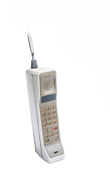 vintage telefono cellulare - telephone keypad old white foto e immagini stock