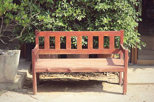 istock Bench chair in the park 474818244