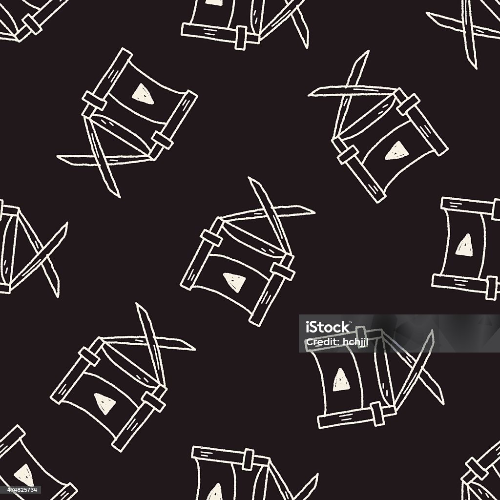 Director's chair doodle seamless pattern background 2015 stock vector