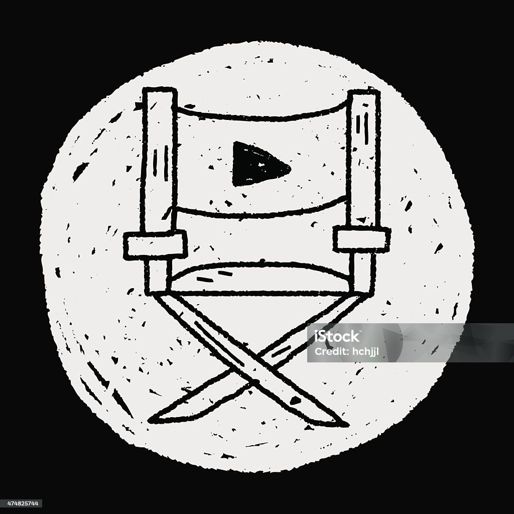 Director's chair doodle 2015 stock vector
