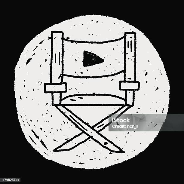 Directors Chair Doodle Stock Illustration - Download Image Now - 2015, Backgrounds, Computer Graphic