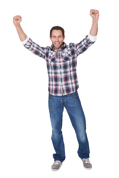 istock Portrait of excited middle age man 474826225