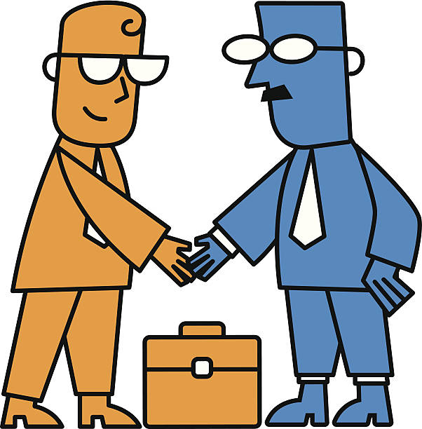 Business Handshake vector art illustration