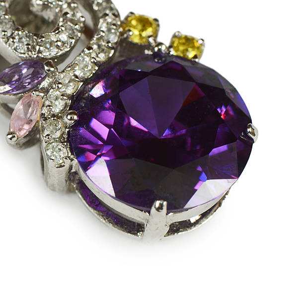 istock Costume jewellery isolated on white . Pendant 474830714