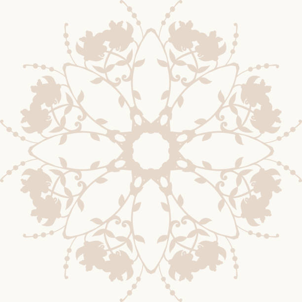 neutrale floral hintergrund. windung und curve - lace seamless vector silhouette stock-grafiken, -clipart, -cartoons und -symbole