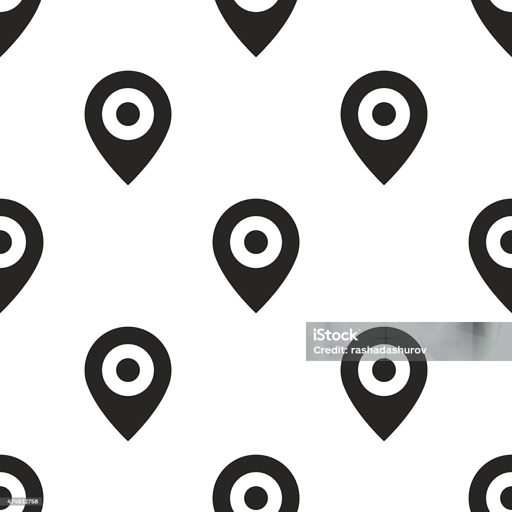 Map Pattern Pin Dropper Map Pin Vector Seamless Pattern Stock Illustration - Download Image Now ...