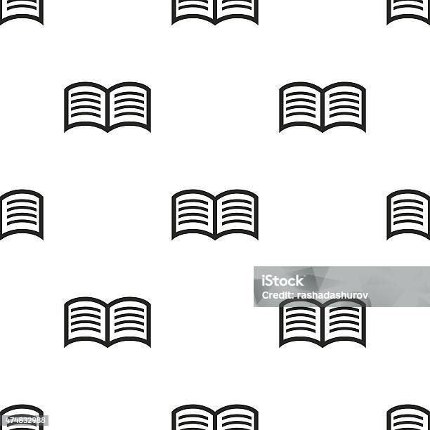 Book Vector Seamless Pattern Stock Illustration - Download Image Now - 2015, Abstract, Black Color