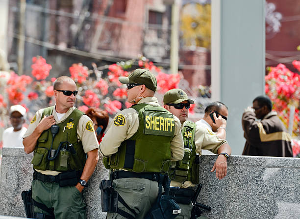 Los Angeles County Sheriffs, May Day stock photo