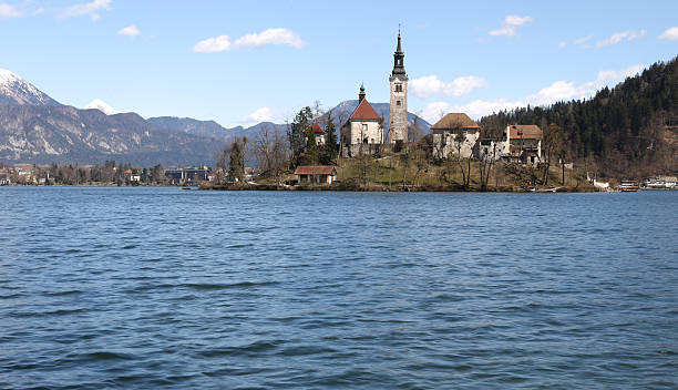 istock Island in Bled Lake in Slovenia 1 474837918