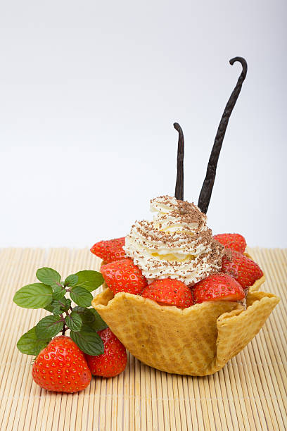 istock Strawberry Short Cake with berries and mint leaf 474840771