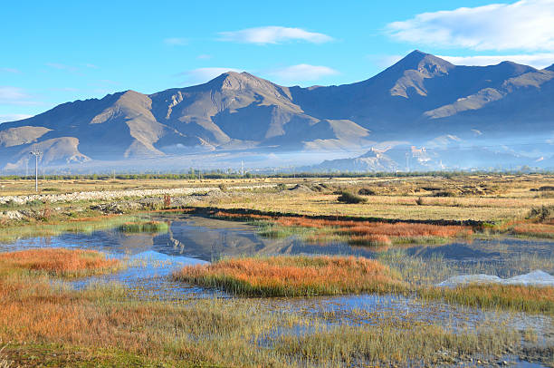 Tibetan plateau in autumn.