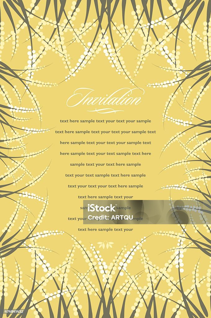 Beautiful vintage floral invitation card. Vector illustration 2015 stock vector