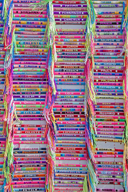 istock Madrid - handmade textile bracelets with the names 474842265