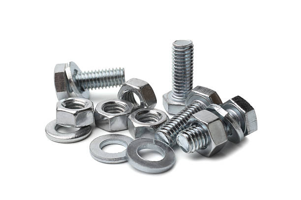 istock Steel bolts and nuts 474847906