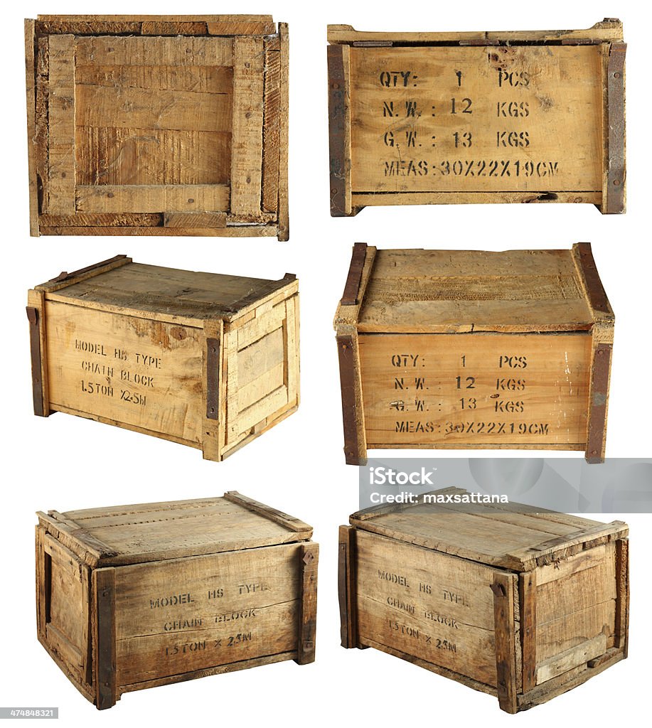 Wooden box collection1 Crate Stock Photo