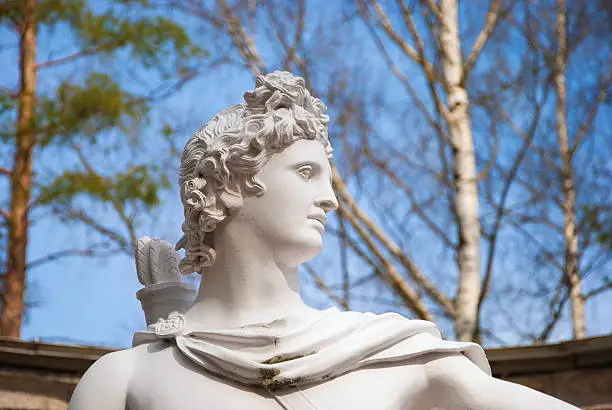 Apollo of Belvedere - a fragment of a sculpture park of Pavlovsk Park