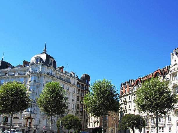 istock Geneva Architecture at the Geneva lake under blue sky 474853874