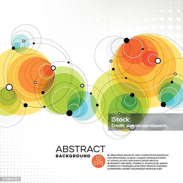 Ilustración de Fondo Abstracto y más Vectores Libres de Derechos de 2015 - 2015, Abstracto, Colorido