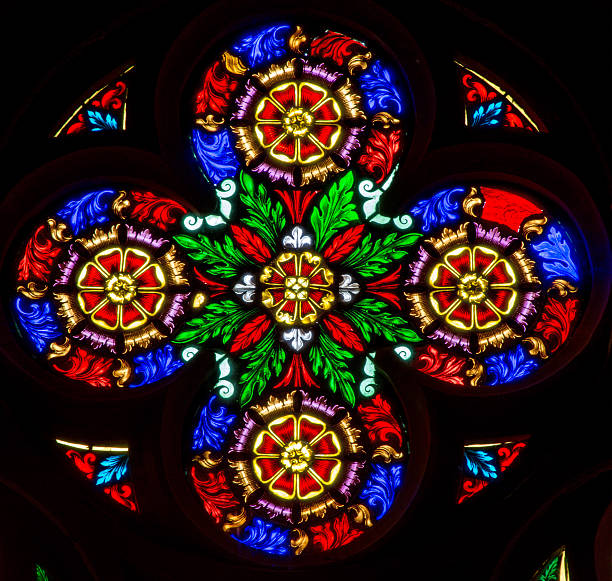 istock Bratislava - Rosette from windowpane in st. Martins cathedral 474854787