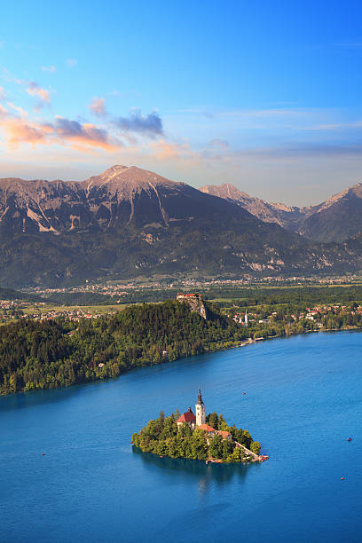 The most famous Slovenian tourist attraction Lake Bled (Slovenia).