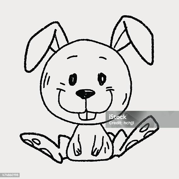 Chinese Zodiac Rabbit Doodle Drawing Stock Illustration - Download Image Now - 2015, Animal, Backgrounds