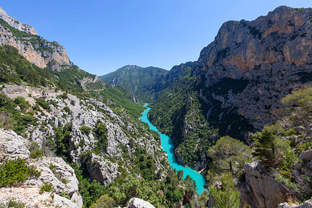 gorges du verdon - gorge vallées et canyons photos et images de collection