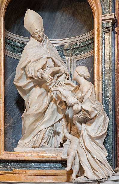istock Rome -  St. Thomas of Villanova marble sculpture 474871566