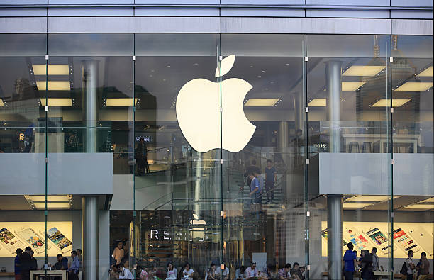 apple store in hong kong stock photo