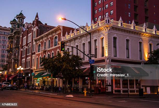 Nightlife In The Historic Centre Of San Diego California Stock Photo - Download Image Now