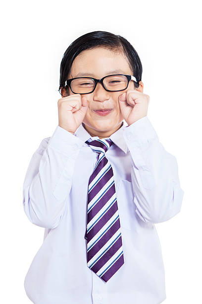 istock Cute little businessman crying - isolated 474883904