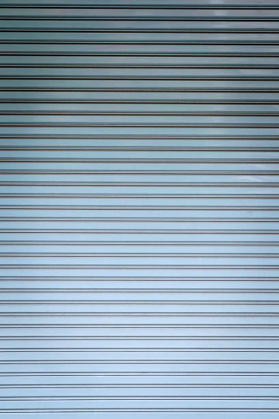 istock Blue color corrugated metal 474887322