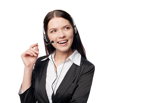 istock Smiling attractive woman with headphone 474888296