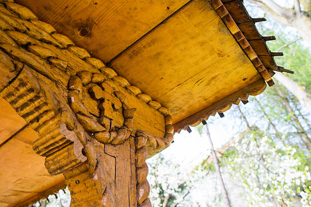 istock Old religious wood carving 474890800