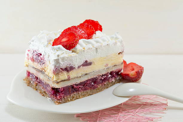 istock Homemade strawberry cake with whipped cream 474890932