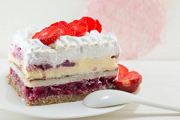 istock Strawberry cake with whipped cream 474890934