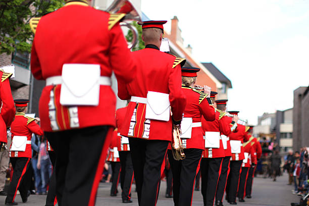 istock Marching Musical Band at May Day Parade in Genk Belgium 474893698