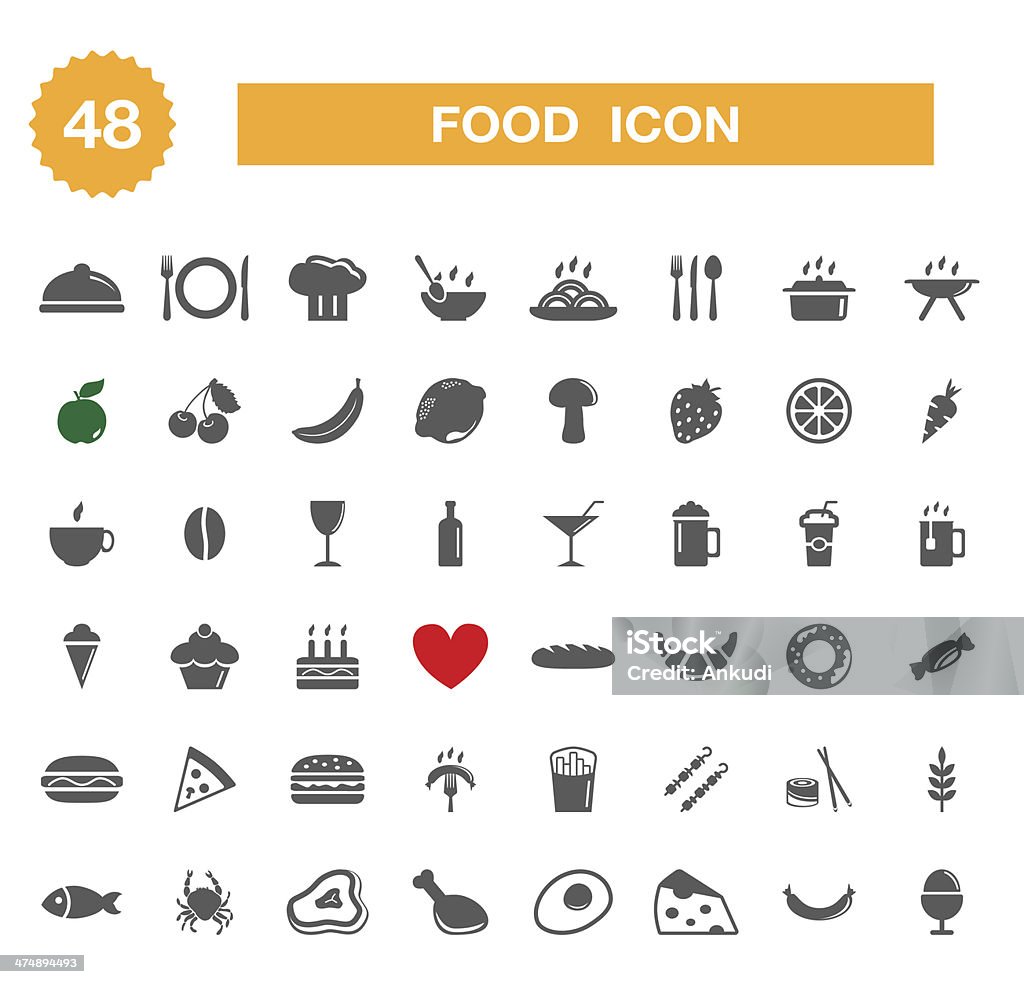 Food icon - set Food icon - set. Vector Food stock vector