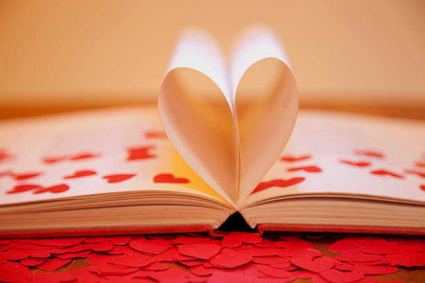 Romantic book stock photo