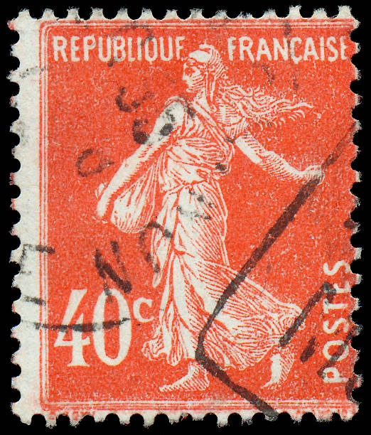 istock Stamp printed by France shows sowing 474896323