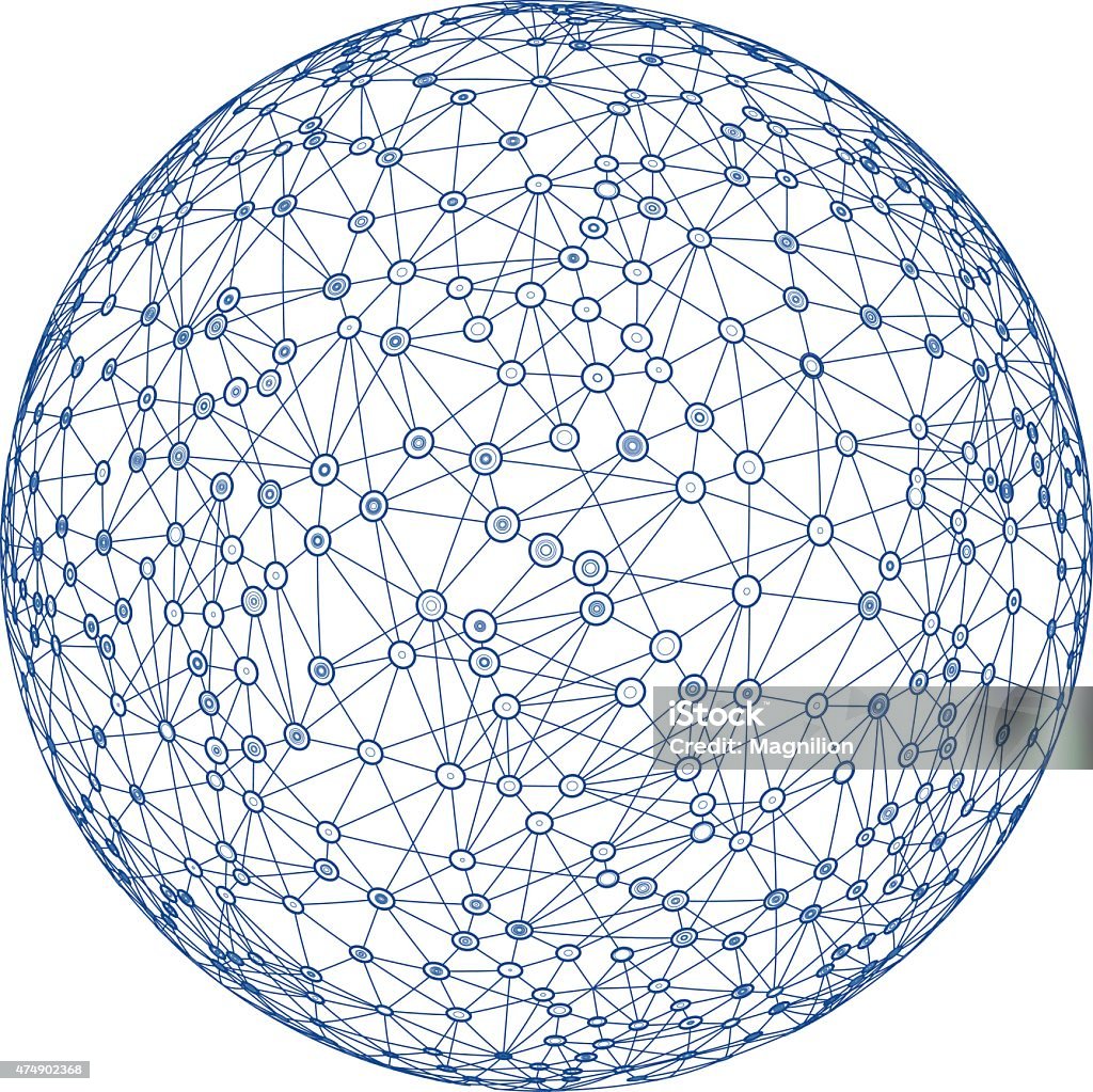 Red Global de esfera - arte vectorial de Cuadrícula libre de derechos