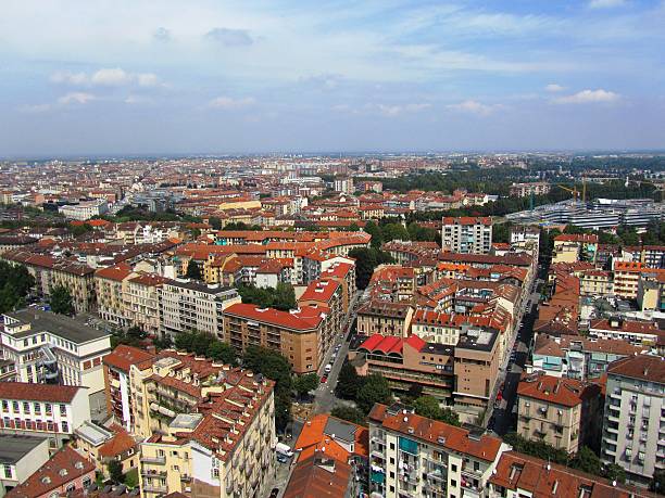 istock Turin panorama from the top under blue sky Italy 474902878