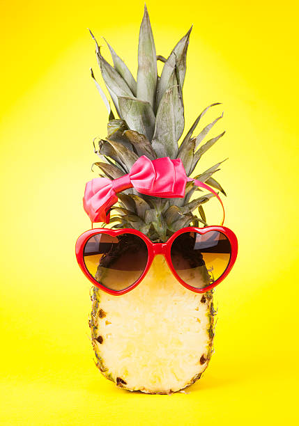 istock Funny pineapple in a sunglasses 474903436